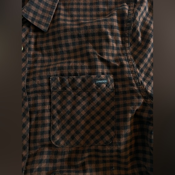O’neill surf long sleeve black/brown check - large - Picture 2 of 4